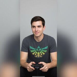 Legend of Zelda Mens Gray Graphic Tee Size Medium